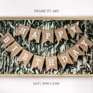 Joyeux anniversaire cadre TV Art Samsung cadre TV Art anniversaire cadre TV Art anniversaire bannière cadre tv Art téléchargement numérique art tv
