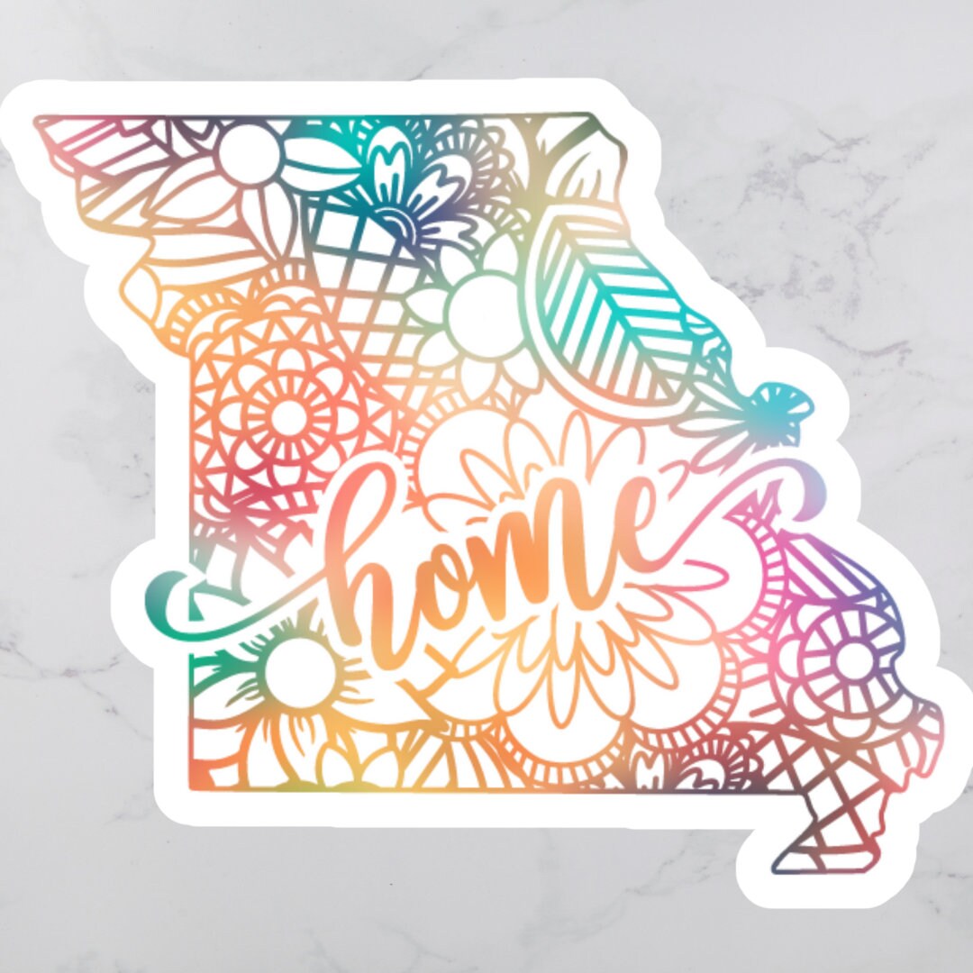 Missouri Sticker Home Sticker Colorful State Sticker Etsy