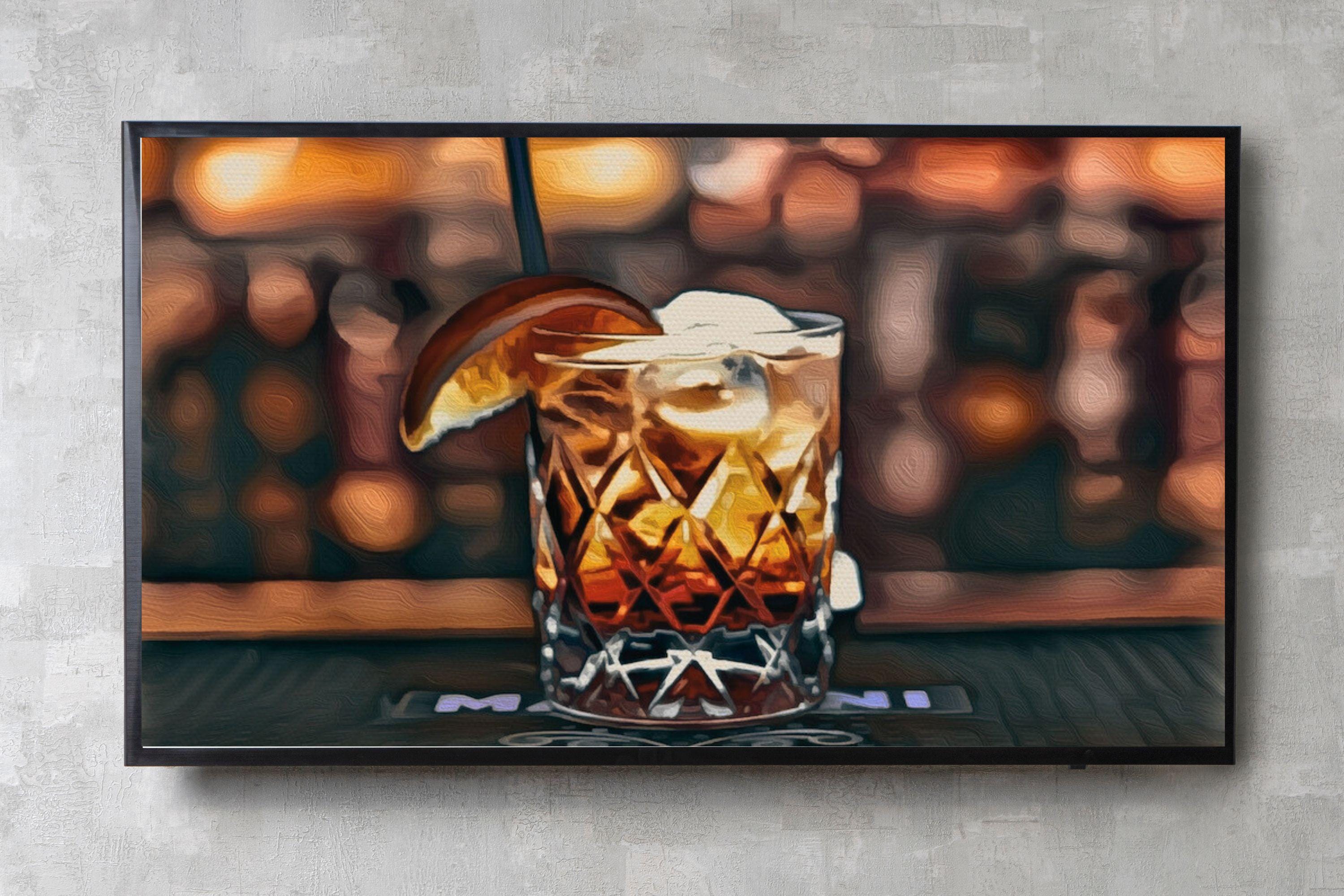Drink Frame TV Art Samsung Frame TV Art Bar Cart Frame TV Art Bar Frame ...