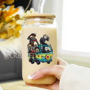 Scary Doo, Cartoon Horror, Horror Car Glass Can, Car Horror Shirt, Halloween Glass Can, Scary Doo Glass can, Car Horror Glass can