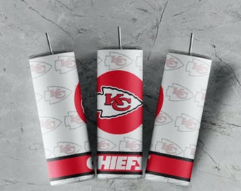 Kansas City Chiefs Tumbler Football Tumbler Kansas City Chiefs Superbowl KC Chiefs Glass Can  KC Chiefs Cold Cups