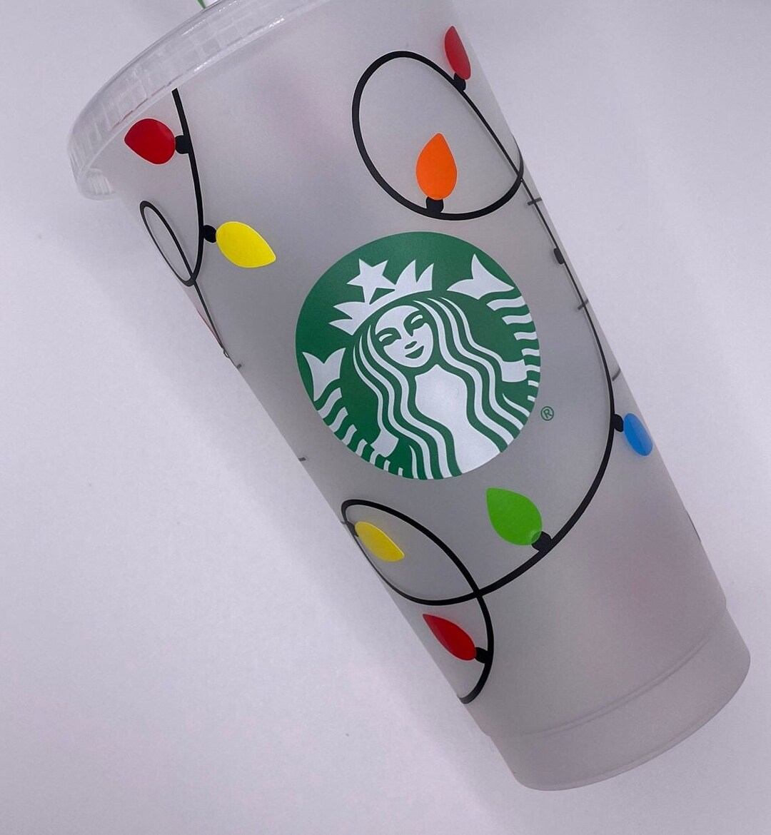 Christmas Lights Starbucks Cold Cup Christmas Wrap Etsy