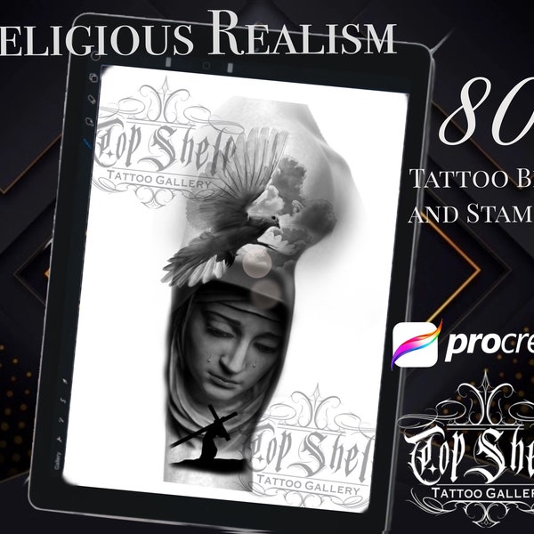 Réalisme religieux Tattoo Brush Set
