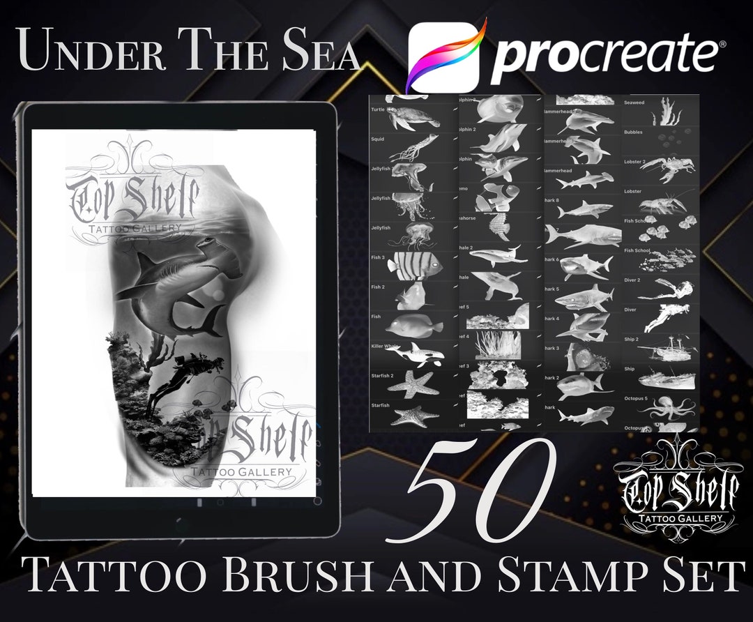 Under the Sea Procreate Tattoo Brushes - Etsy