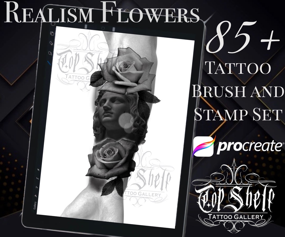 Procreate Tattoo Brush Set Realism Flowers - Etsy