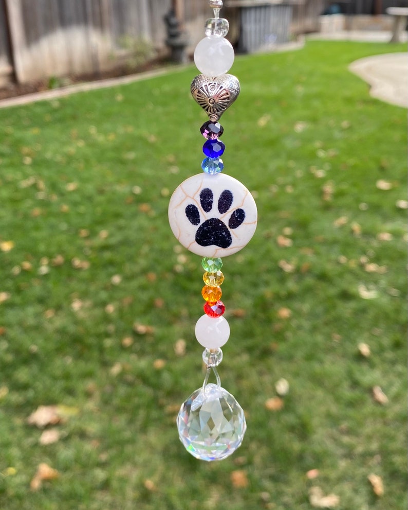 Rainbow Bridge Paw Car Charm Pet Memorial Ornament Paw - Etsy