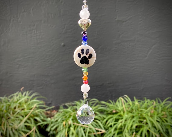 Rainbow Bridge Paw Car Charm Pet Memorial Ornament Paw - Etsy