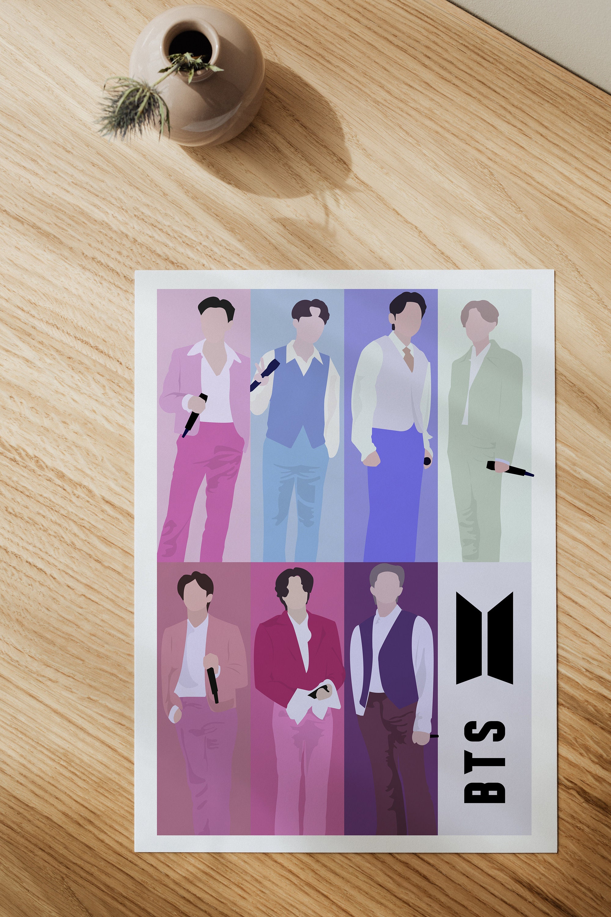 Bts poster bts wall art bts print bts room decor bts Etsy