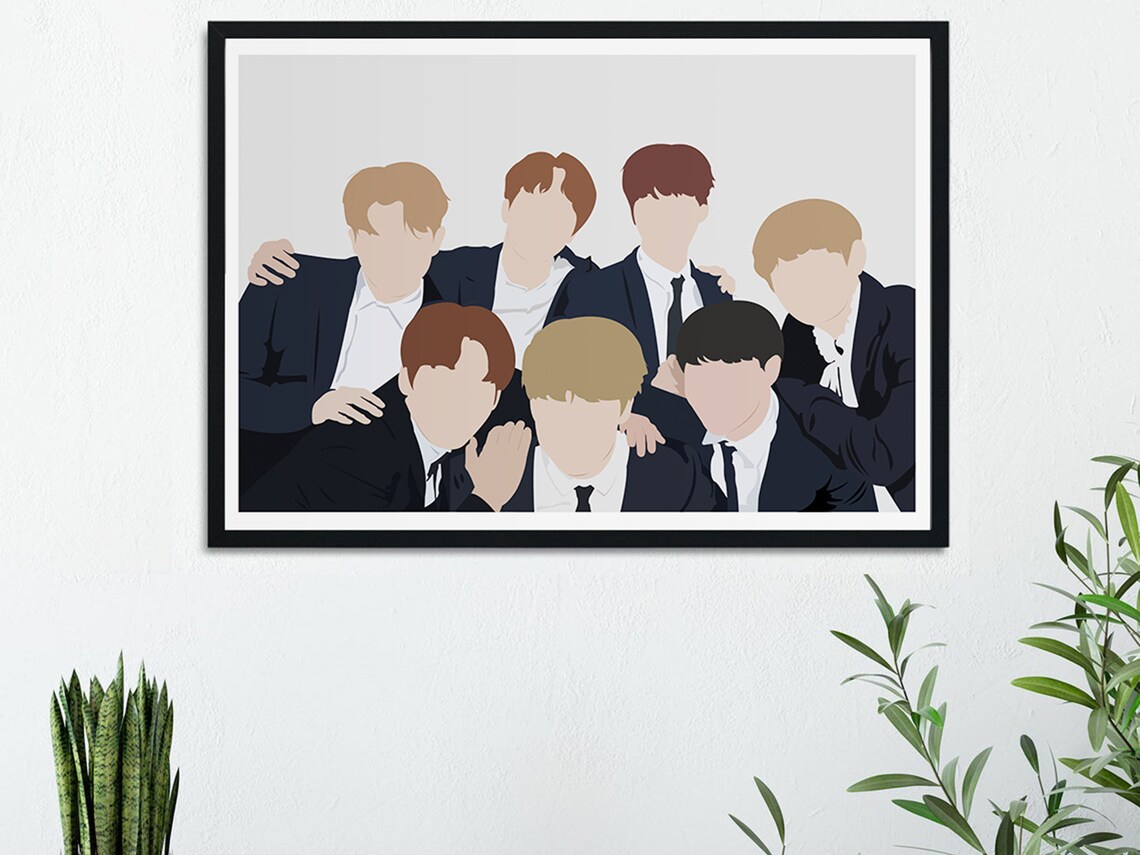 Bts poster bts wall art bts print bts room decor bts Etsy