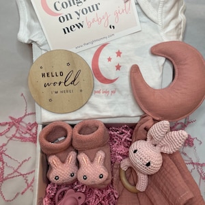 Baby Girl Gift Box| New Baby Gift Set| Ready to Ship Baby Shower Gift| New Baby Gift| Baby Gift Box | Gifts for Babies | Baby Girl Gift