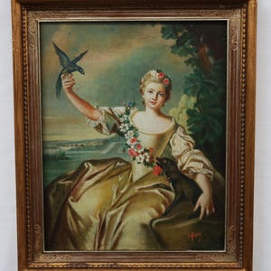 Copy of the painting "Portrait of the Marquise d'Antin" oil on panel