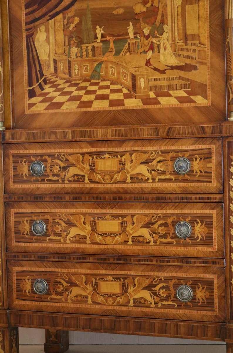 Fine unlaid Empire style secretaire image 2