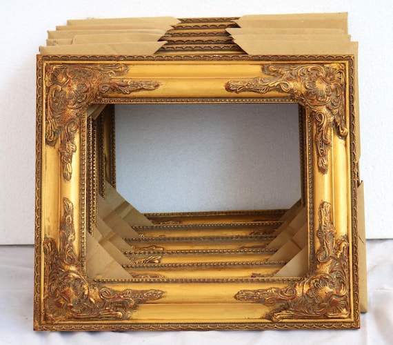 Cornice in legno color oro antico rettangolare per dipinto o fotografie