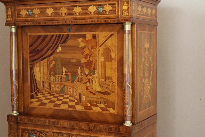 Fine unlaid Empire style secretaire image 4