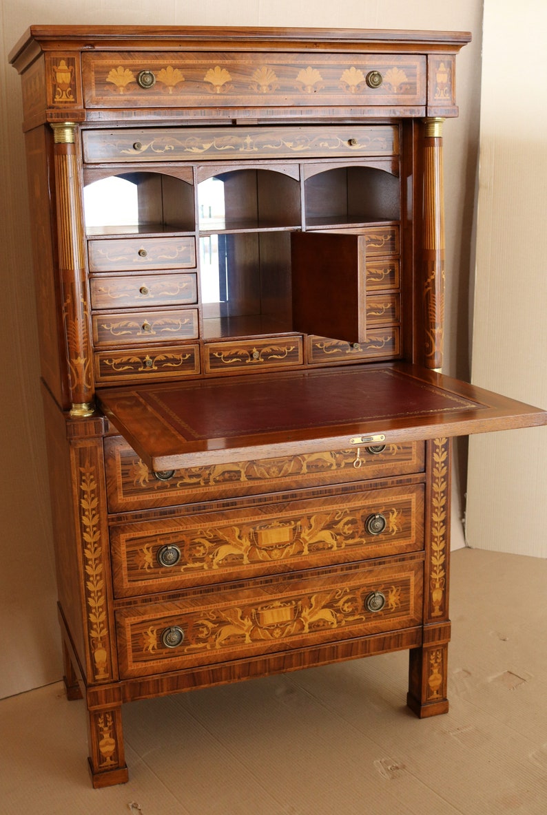 Fine unlaid Empire style secretaire image 3