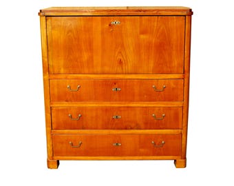 Antique Biedermeier folding secretary from the 19th century