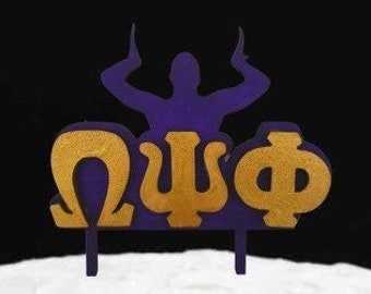 Omega Psi Phi Cake Topper - Que Dog Cake Topper