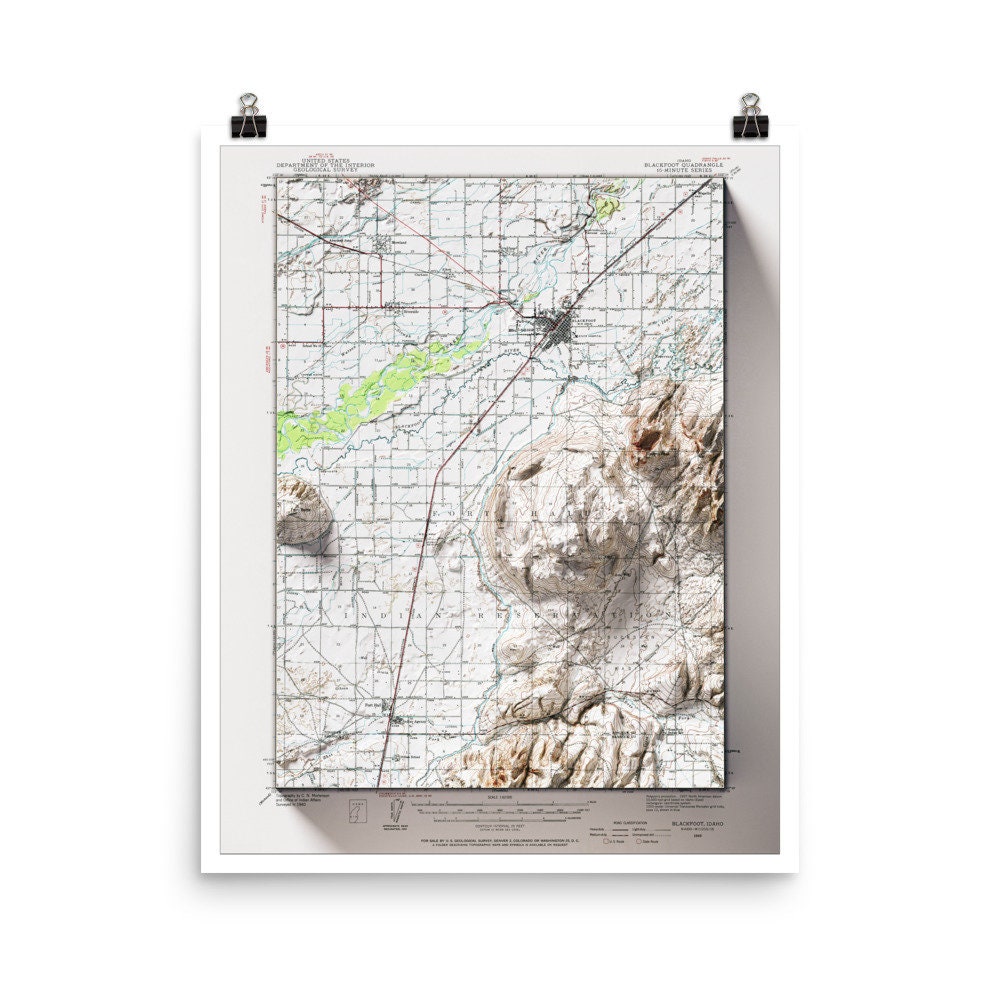 1940 1958 edition Blackfoot Idaho 162500 USGS Topographic Etsy