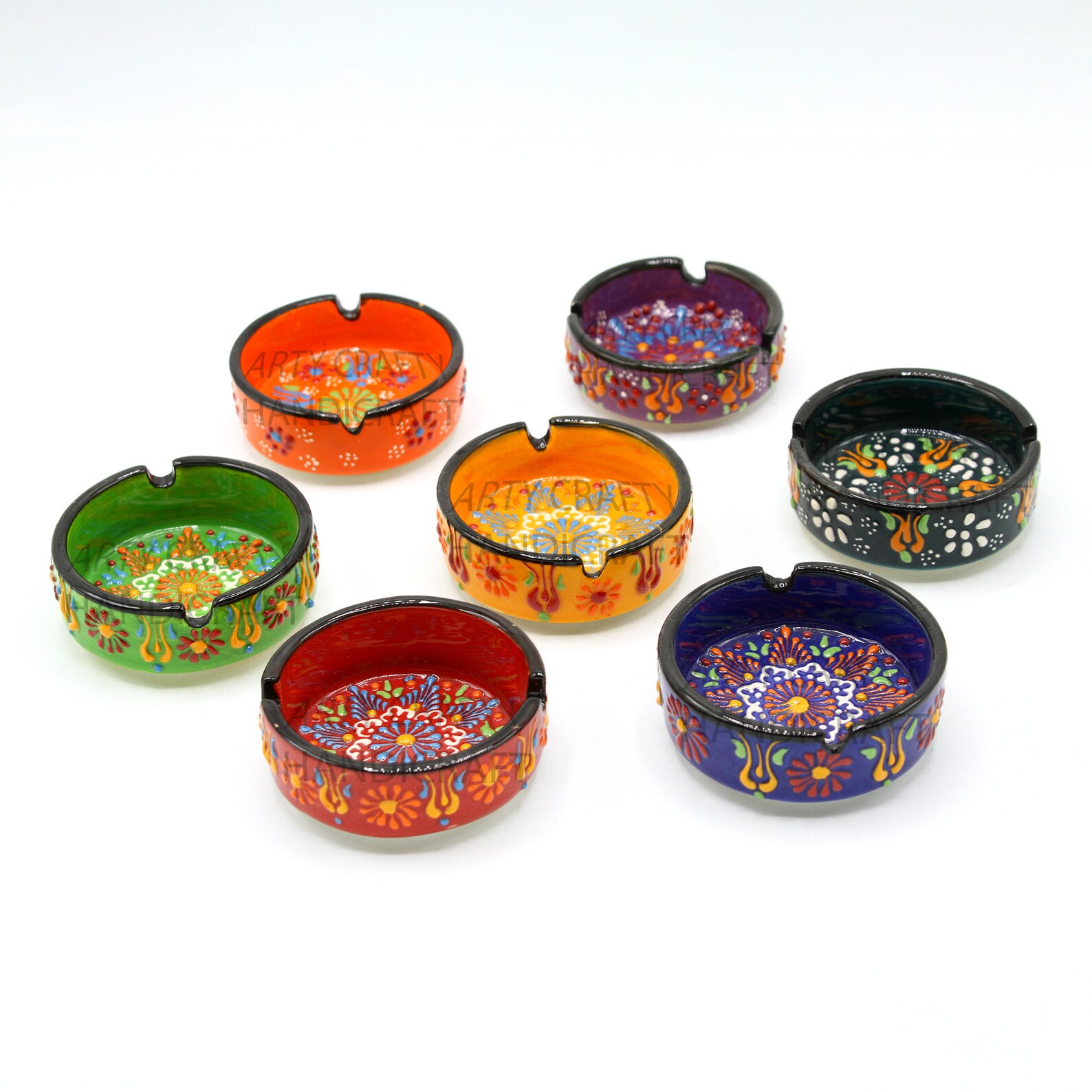 Small Ashtray Clay Cute Cool Flower Ceramic Boho Garden Etsy