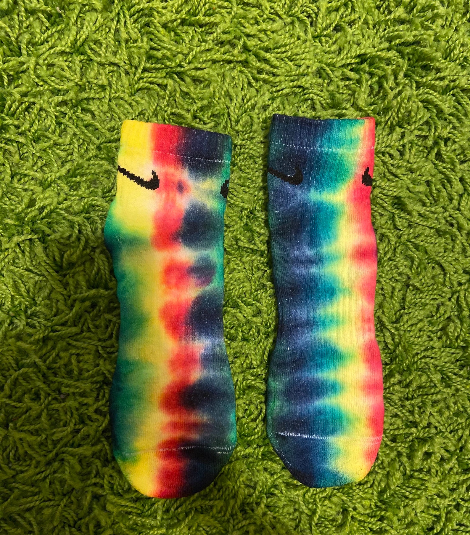 Custom Tie dyed Nike dry socks Etsy