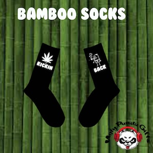 Bamboo Kickin Back Socks, Calcetines Spliff, Calcetines humeantes, Regalo para hombres, Regalo para mujeres
