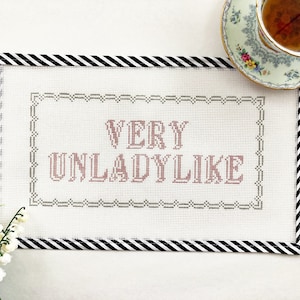 Very Unladylike - Cheeky Handpainted Needlepoint Canvas