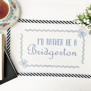 I&#39;d Rather Be A Bridgerton - Handpainted Needlepoint Canvas