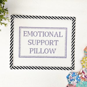 Emotional Support Pillow - Handpainted Needlepoint Canvas