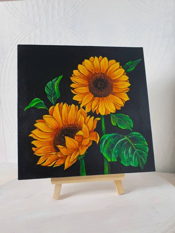 Sunflower Canvas Painting Etsy