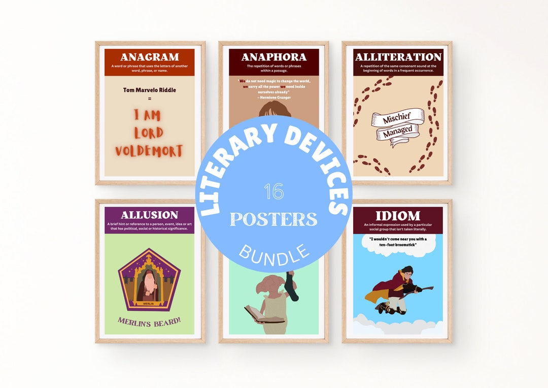 Wizard Literary Device Posters • Classroom Posters • Printable Template ...