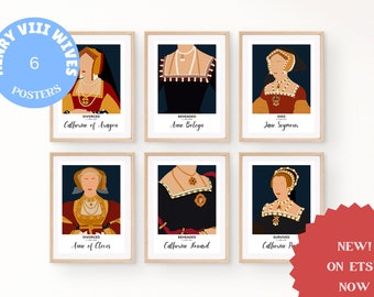 History Classroom Posters • Henry VIII Wive&#39;s • Digital Print • Educational • Classroom Poster • Tudor Classroom Posters • Tudor History