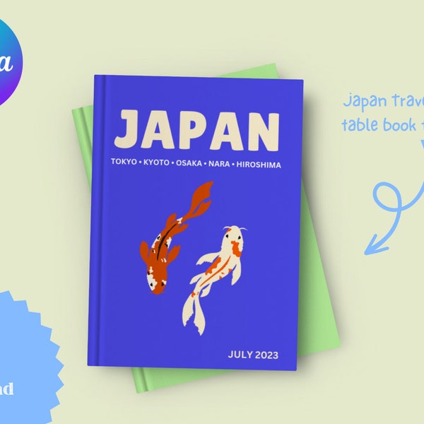 Japan Canva Travel Coffee Table Book Template • Photo Book • Travel• Travel Memory Book • Travel Journal • Canva Template