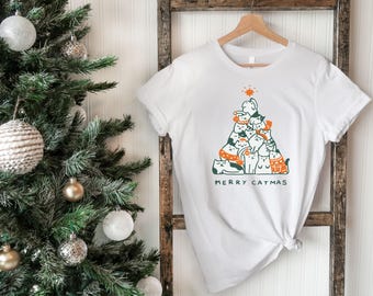 Merry Catmas Shirt, Cat Christmas Shirt, Cat Christmas Tree Shirt, Cat Mom Shirt, Cat Lover Shirt, Christmas Gift Shirt, Cute Cat Shirt