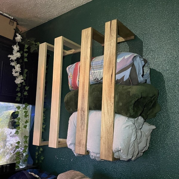 Blanket Wall Rack Etsy