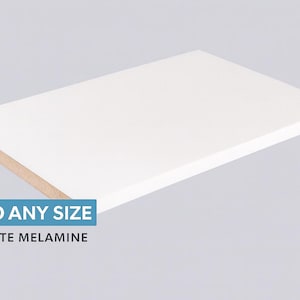 White Melamine Shelves Cut to Order: 3/4&quot; Thick Particleboard