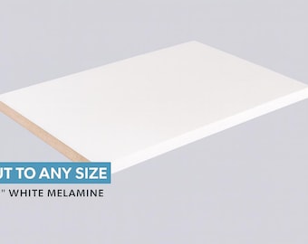 White Melamine Shelves Cut to Order: 3/4" Thick Particleboard