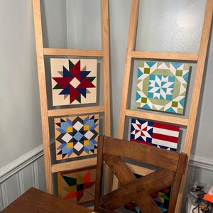 Wooden Blanket Ladder for Throws, Quilts & Towels