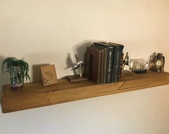 Rustic Floating Shelf | Ledge Shelf | Wooden Floating Shelf | Floating Shelves | Farmhouse Decor | Amish Handcrafted | MADE IN USA