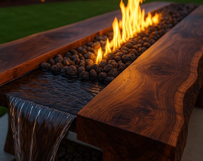 Giant Live Edge Waterfall River Table: Custom Epoxy Resin Dining Table ...