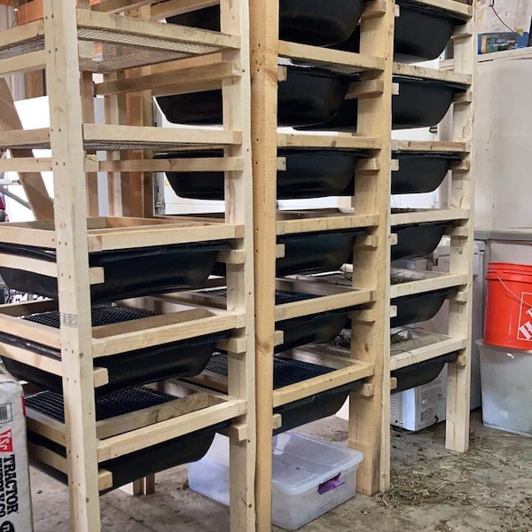 Stumps Space-Saving Wooden Rodent Rat Breeding Storage Racks