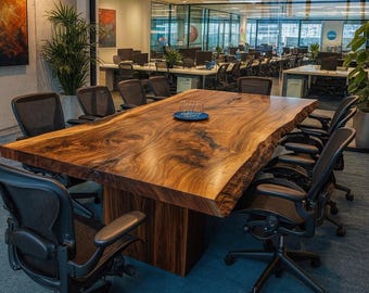Custom Walnut Live Edge Table: Rustic Handmade Furniture