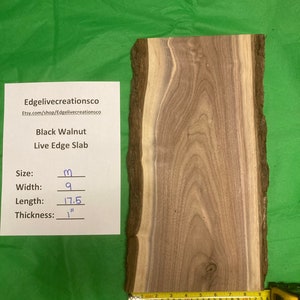 Black Walnut Live Edge Slabs, Craft Single Piece, Walnut Wood Chucks, Live Edge Slab, River Tables, Great for crafting or DIY Cutting Boards image 5