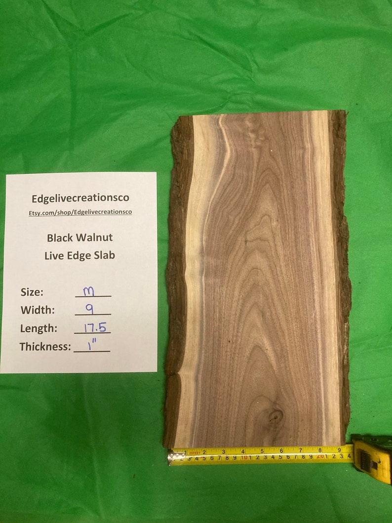 Black Walnut Live Edge Slabs, Craft Single Piece, Walnut Wood Chucks, Live Edge Slab, River Tables, Great for crafting or DIY Cutting Boards image 5