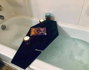 Coffin bathtub tray | Bath caddy | Bathtub Tray | Bathroom Tray | Halloween Bath Board | Goth Bathtub | Spooky Decor | Halloween Decor