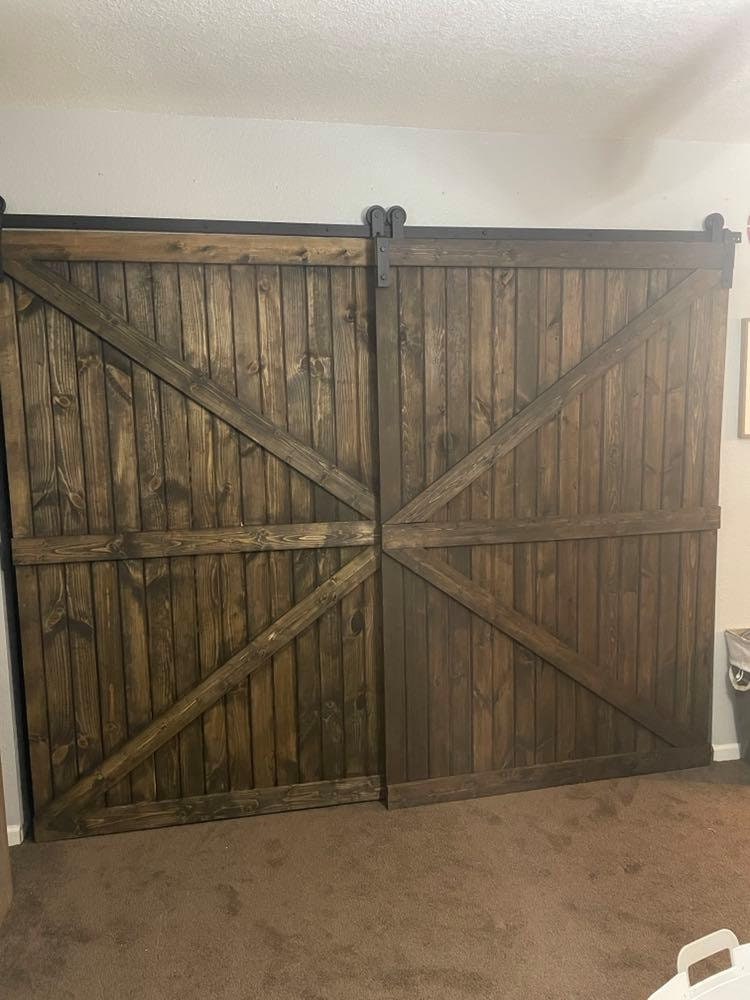 Double Bypass Barn Door Half Barn Door Small Bar Doors Barn Etsy Canada