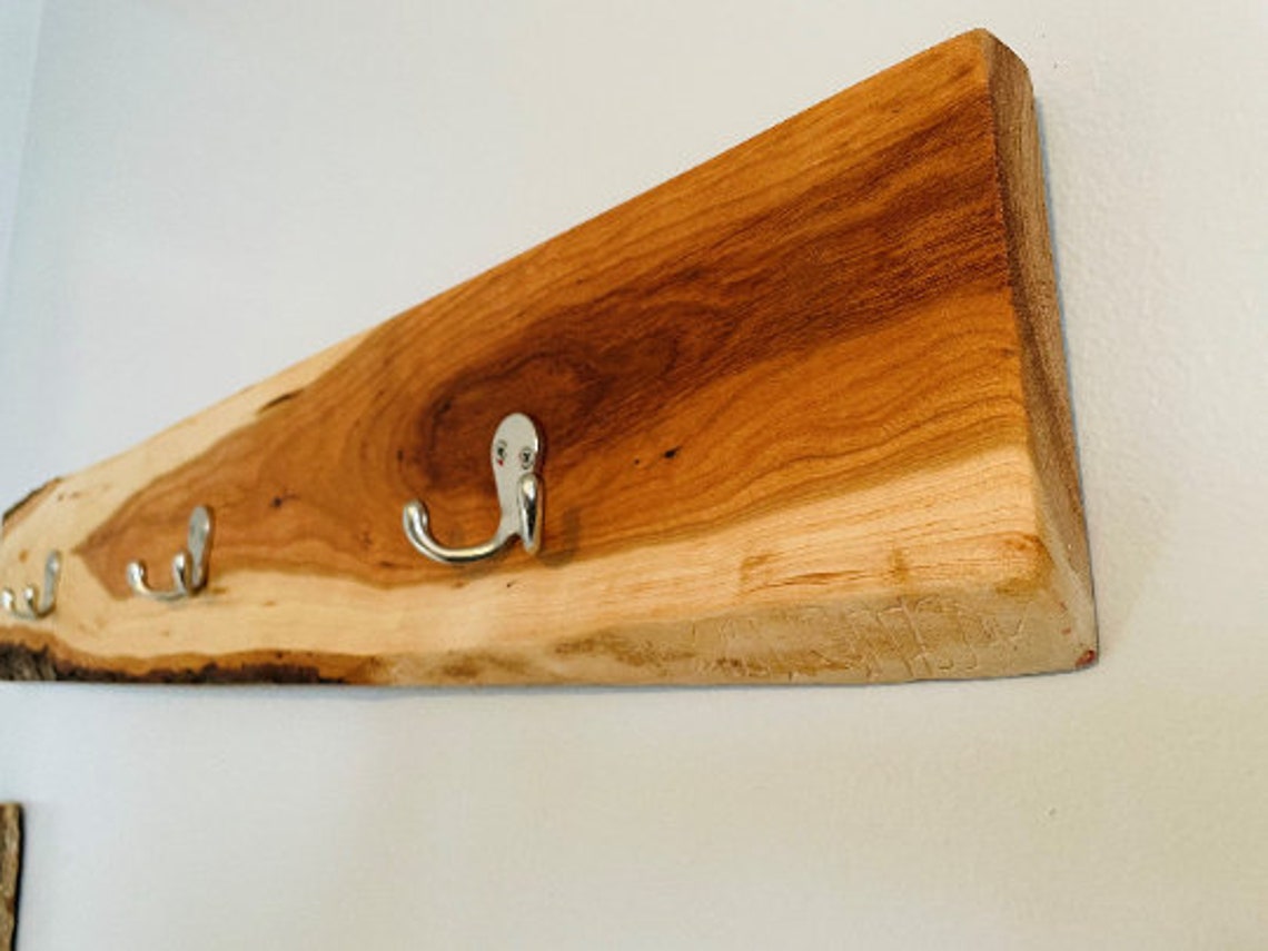 Live Edge Wall Mount Coat Rack Household Organization Coat Etsy