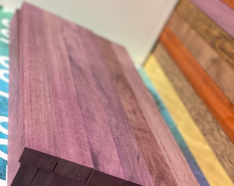 Purple Heart Cutting Board Blanks | (19) 3/4" x 1 3/4" | Hardwood Cutting Board Lathe Blanks | Exotic Wood Pen Turning | Wood Lumber Boards