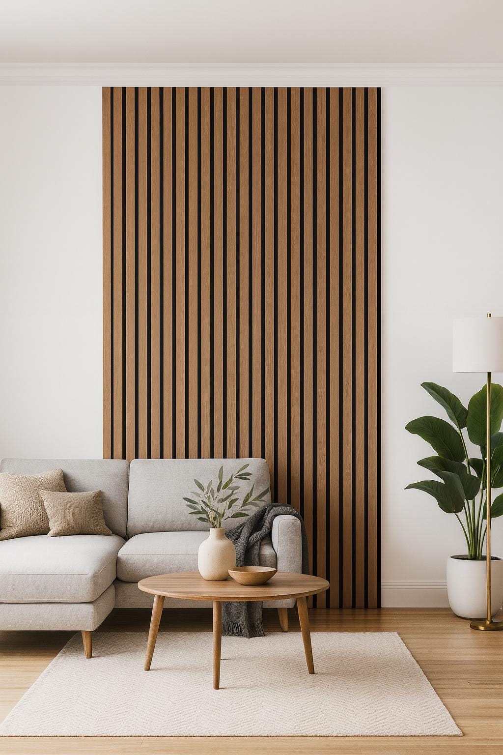 Custom Oak Slat Wall Panels – Modern Acoustic Accent Wall - Etsy
