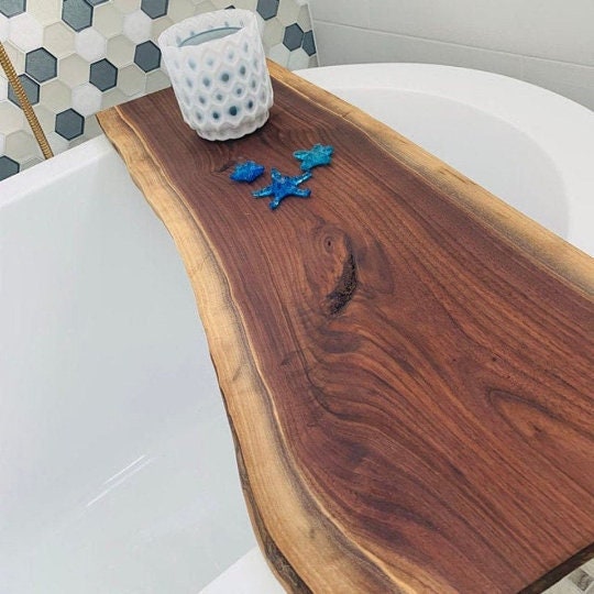 Solid Walnut Bathtub Tray — Stumps Custom Wood Worldwide Shipping