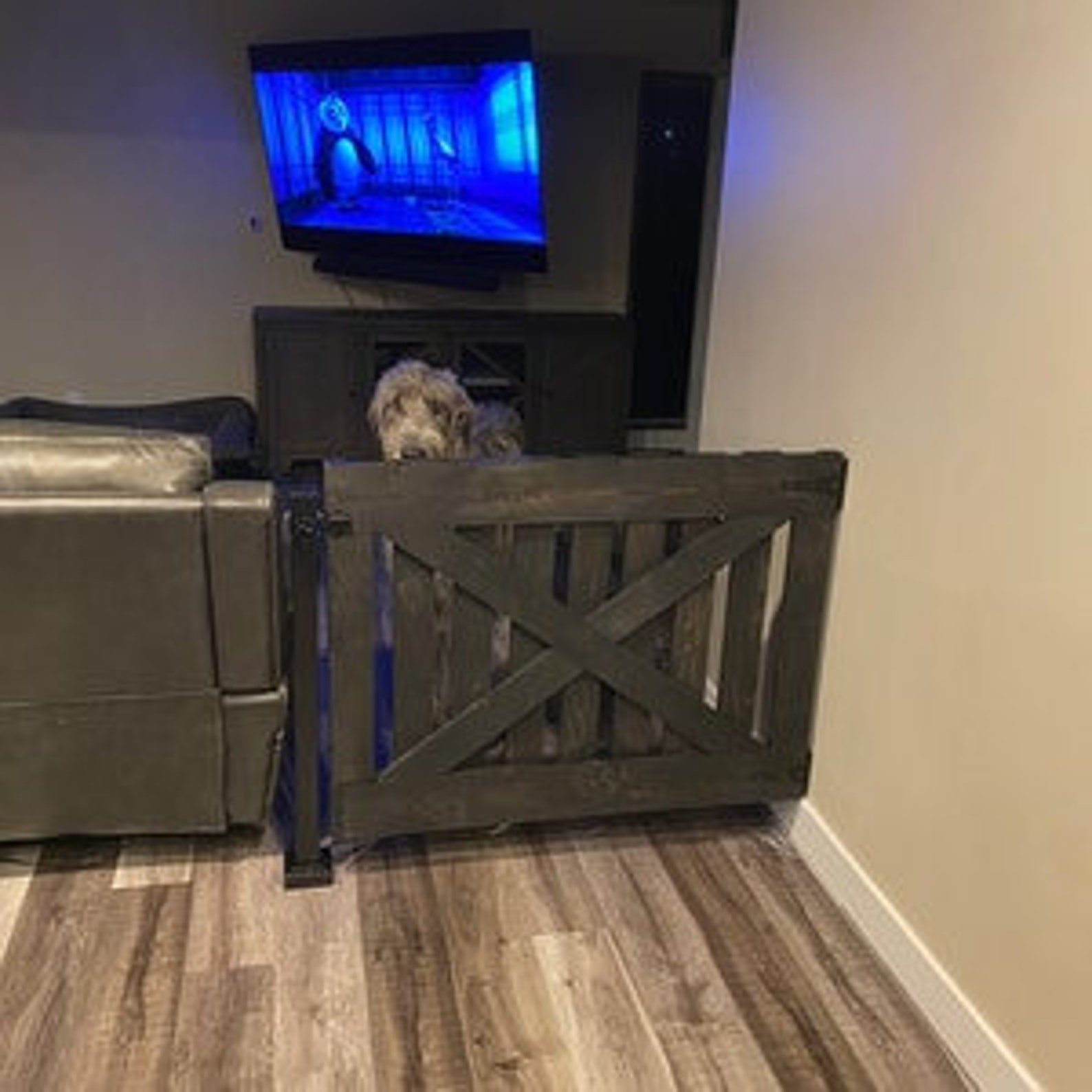 Barn Door Baby/pet Gate Wood Baby Gate Farmhouse Baby Gate Etsy